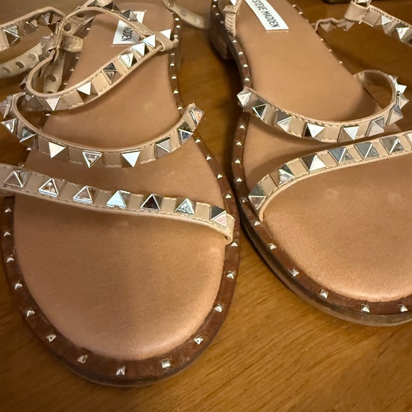 Steve Madden Tan Studded Sandals - Picture 2 of 5